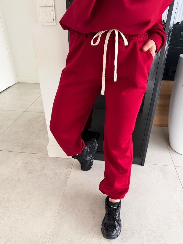 Komplet z napisem na plecach WF820 bordowy