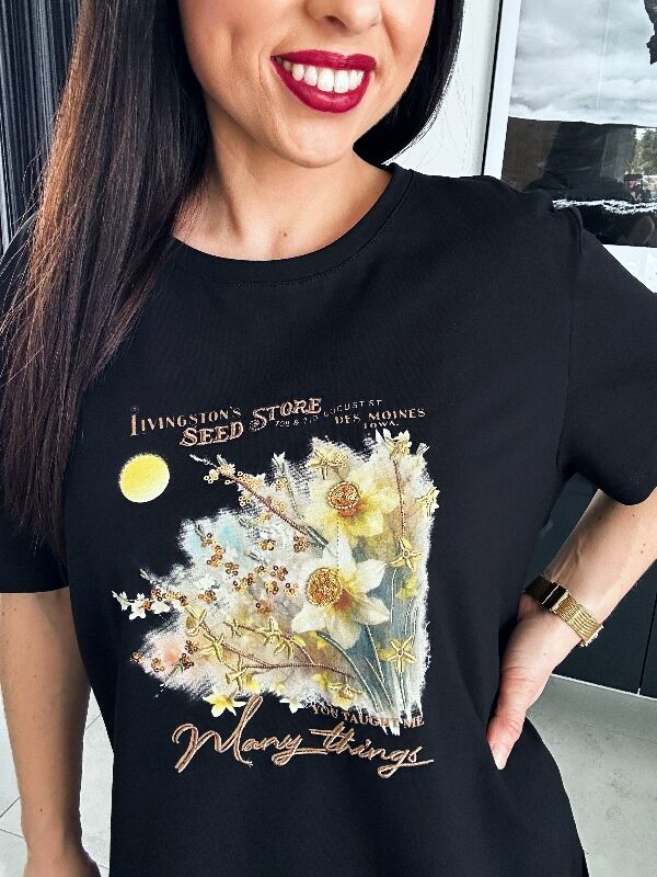 Bluzka Many N654 czarna