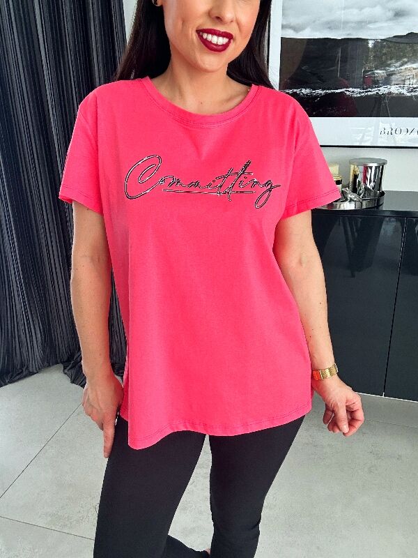 Bluzka chanting N653 koralowa