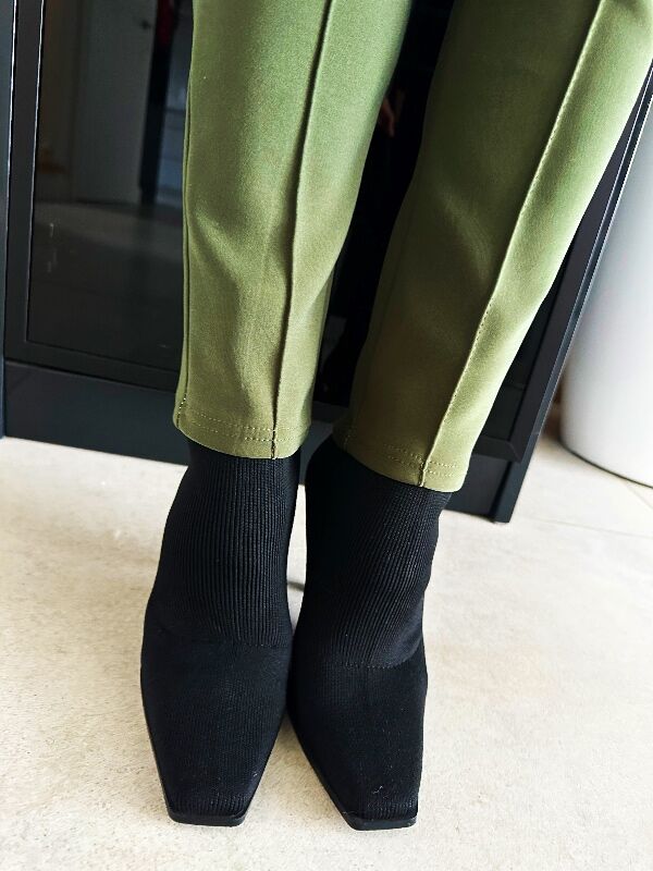 Spodnie ze złotym guzikiem N620 khaki