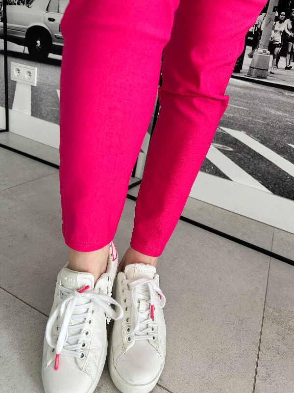 Spodnie Joggery z gumką w pasie N692 fuksja