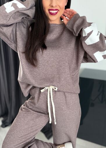 Komplet z napisem na plecach WF833 grafit