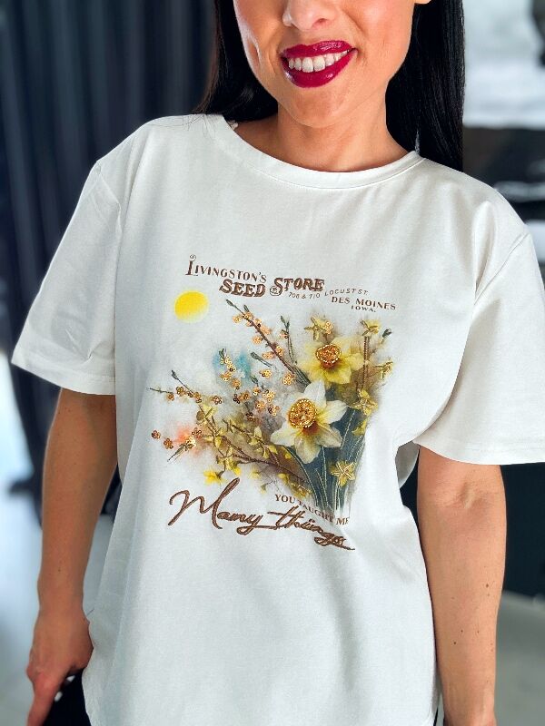 Bluzka Many N682 kremowy