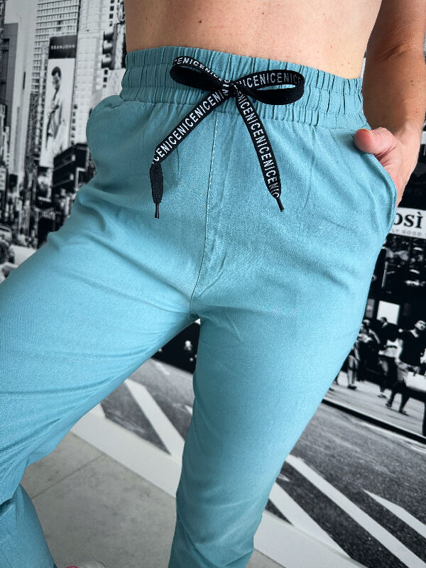 Spodnie Joggery z gumką w pasie N641 morski