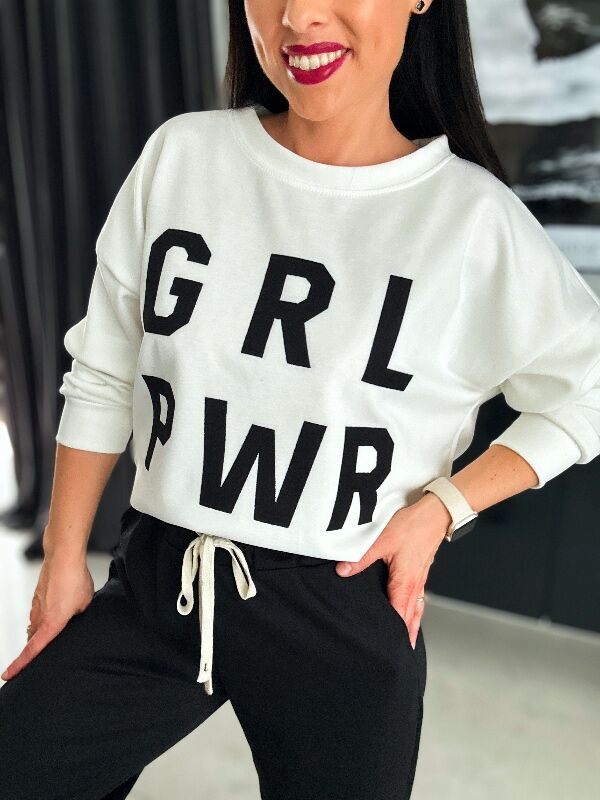 Komplet dresowy GIRL WF819 czarno-biały