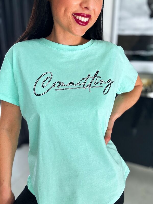 Bluzka chanting N681 miętowa