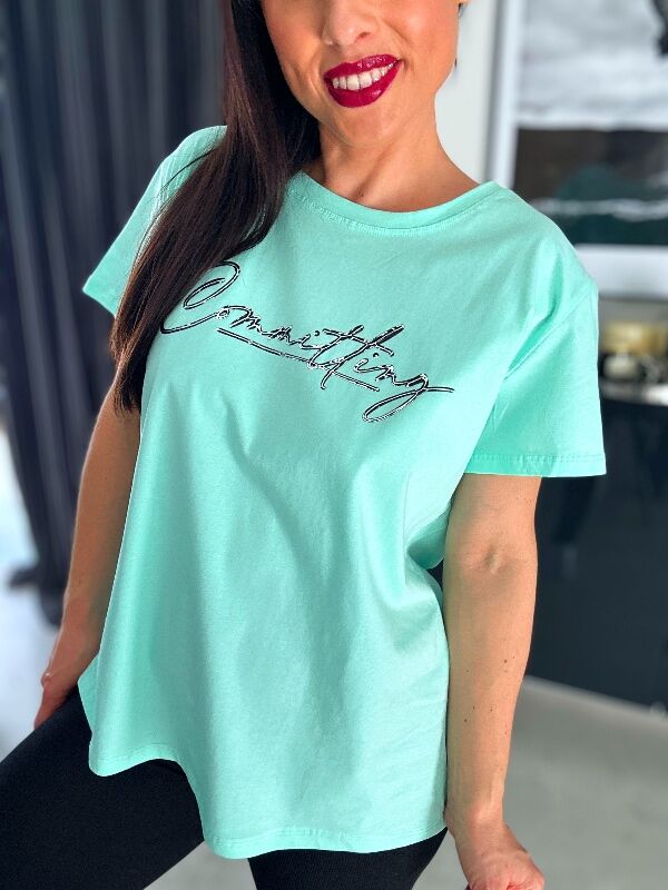 Bluzka chanting N681 miętowa