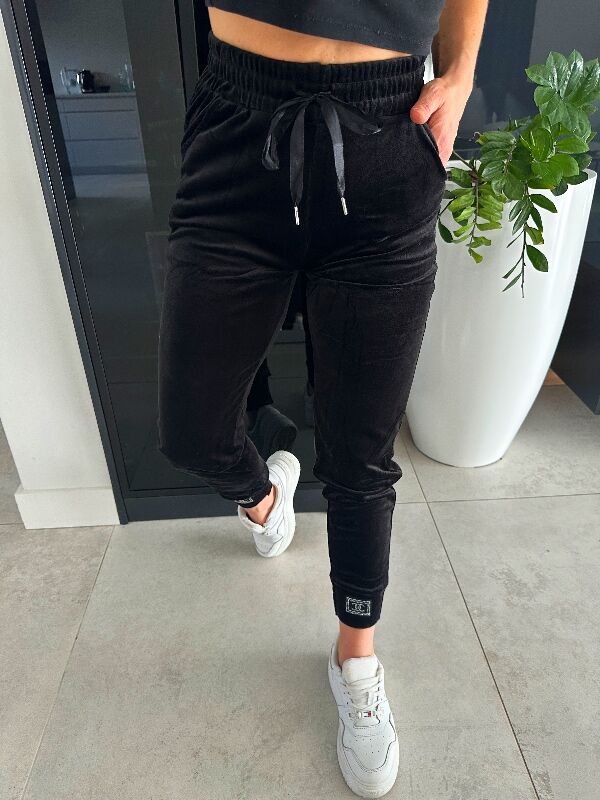 Spodnie welurowe COCO N722 czarny