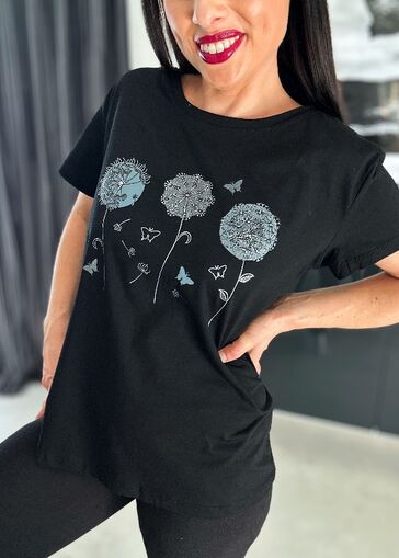 Bluzka dmuchawce N677 czarny