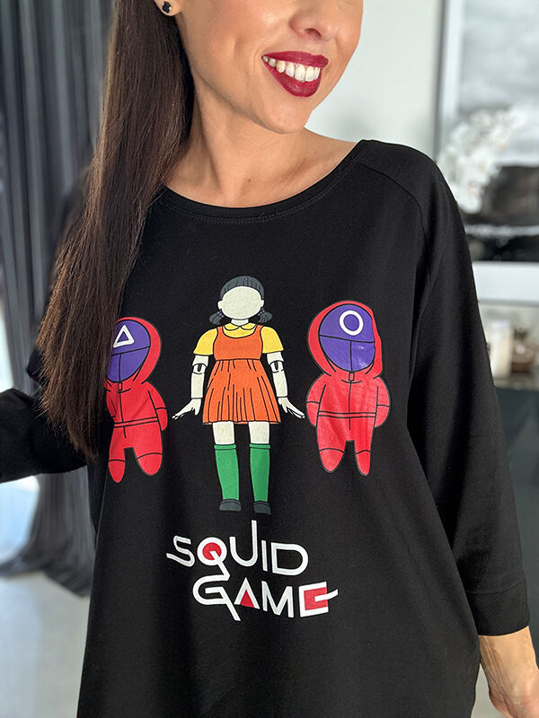 Bluzka Squid Game N118 czarna 